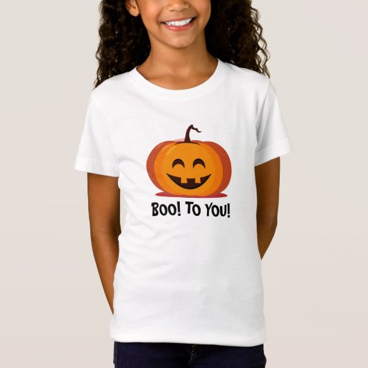 ほほカスタマイズほ笑むカボチャのハロウィン Tシャツ (正面)