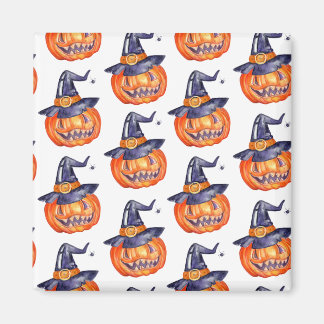 ほほ不気味ほ笑むハロウィーンのカボチャ マグネット