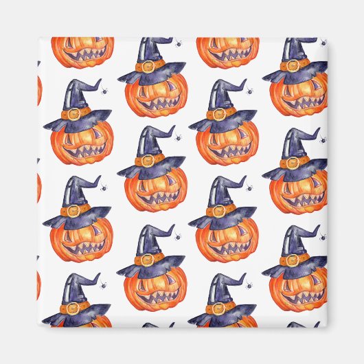 ほほ不気味ほ笑むハロウィーンのカボチャ マグネット (正面)