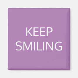 ほほ保ほ笑みラベンダーホワイトマグネット マグネット