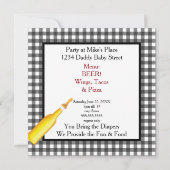 ほぼパパ赤ちゃんシャワービールパーティー 招待状 (裏面)