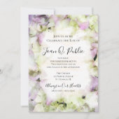 ほぼピンクのあじさいお祝い・オブ・ライフ・メモリアル 招待状 (正面)