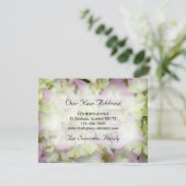 ほぼピンクのあじさい新住所のお知らせ 案内状 (スタンド正面)