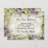 ほぼピンクのあじさい新住所のお知らせ 案内状 (正面/裏面)