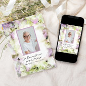 ほぼピンクのあじさい水色死亡記念日 招待状