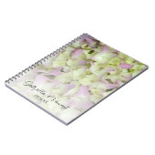 ほぼピンクのあじさい結婚の花 ノートブック (左側)