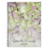 ほぼピンクのあじさい結婚の花 ノートブック (正面)