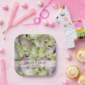 ほぼピンクのあじさい結婚の花 ペーパープレート (パーティー)