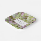 ほぼピンクのあじさい結婚の花 ペーパープレート (傾斜あり)