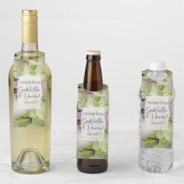 ほぼピンクのあじさい結婚の花 ボトルネックタグ