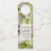 ほぼピンクのあじさい結婚の花 ボトルネックタグ (正面)