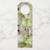 ほぼピンクのあじさい結婚の花 ボトルネックタグ (裏面)