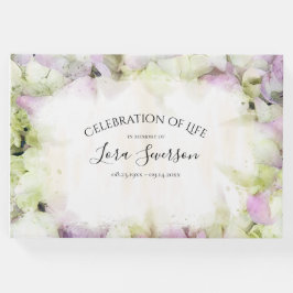 ほぼピンクのあじさい花のお祝い ゲストブック