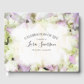 ほぼピンクのあじさい花のお祝い ゲストブック (正面)