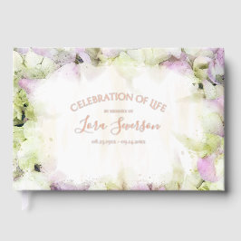 ほぼピンクのあじさい花のお祝い ゲストブック