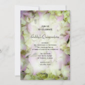 ほぼピンクのあじさい花キンセアニラパーティー 招待状 (正面)