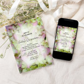 ほぼピンクのあじさい花キンセアニラパーティー 招待状