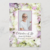 ほぼピンクのあじさい花葬儀サービス プログラム (正面)