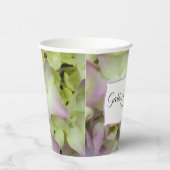 ほぼピンクのハイドランジアの結婚式 紙コップ (右)