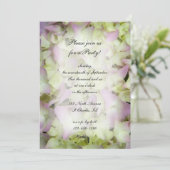 ほぼピンクのハイドレンチアの花 すべての機会のパーティー 招待状 (スタンド正面)