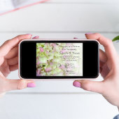 ほぼピンクアジサイフローラ婚約パーティ 招待状