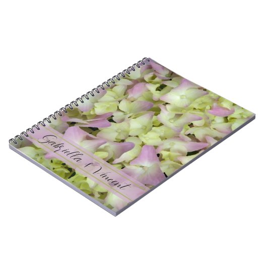 ほぼピンクアジサイ結婚フローラ ノートブック (左側)