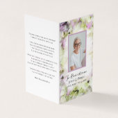 ほぼピンクアジサイ葬儀記念祈りの言葉 名刺 (外部)