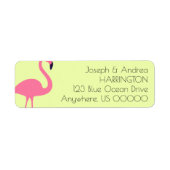 ほぼフラミンゴ差出人住所ラベル ラベル (正面)