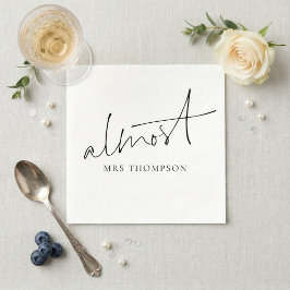 ほぼミセス・ネームのブライズシャワー スタンダードカクテルナプキン