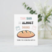 ほぼ完成！ベビーシャワーのお礼 ポストカード (スタンド正面)