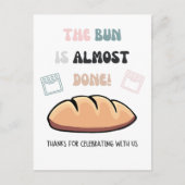 ほぼ完成！ベビーシャワーのお礼 ポストカード (正面)