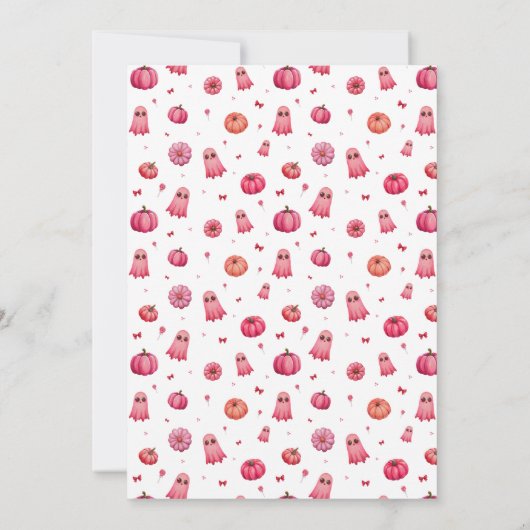 ほぼ少しブーのハロウィーン赤ちゃんシャワー 招待状 (裏面)