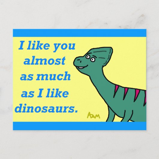 「ほぼ恐竜と同じ」はがき ポストカード (正面)