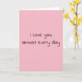 ほぼ毎日愛してるよ 面白いバレンタインデー カード (黄色い花)