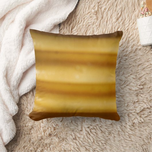 ほぼ無地の黄色のストリップポット枕 クッション (ブランケット)