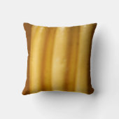ほぼ無地の黄色のストリップポット枕 クッション (裏面)