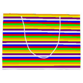 ほぼ虹の水平ストライプ抱き枕 ラージペーパーバッグ (裏面)