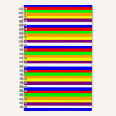 ほぼ虹ストライプのの ノートブック (正面)