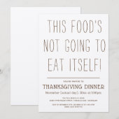 ほぼ限界の感謝祭招待状 招待状 (正面/裏面)