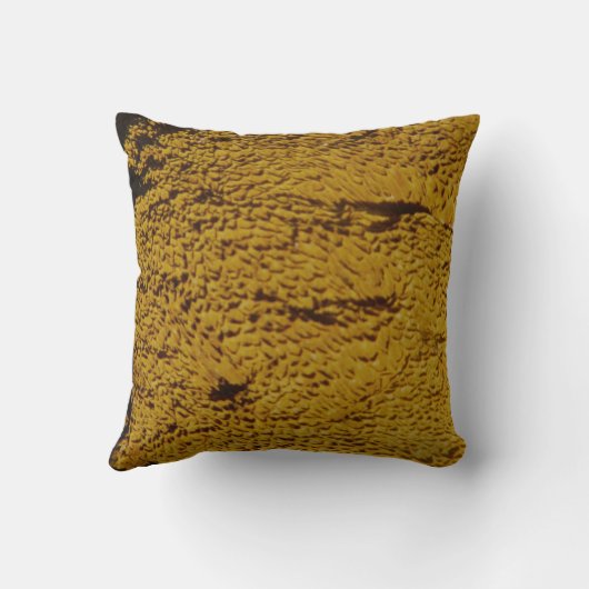 ほぼ黄無地の色：きのこ黄色の枕 クッション (裏面)