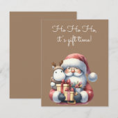🎅🎁 ほら、プレゼントの時間だよ！ 🎁🎅 招待状 (正面/裏面)