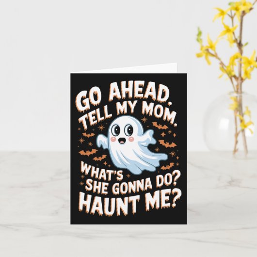 ほら、言ってみろよ、母さんに。何ができるんだ?俺を怖がらせてやるのか? カード (黄色い花)