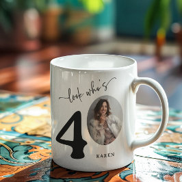 「ほら、40だね」おしゃれな40歳の誕生日 コーヒーマグカップ