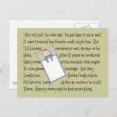 「ほわばりベドソア」が曲がったストーリーアートの贈り物 ポストカード (正面/裏面)