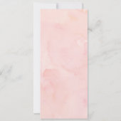 ほんのりとした花のウェディングメニューまたはブライズシャワーメニュー 招待状 (裏面)