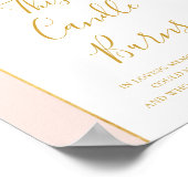 ほんのりとした花園の淡い色のキャンドルが燃えるサイン ポスター (角)