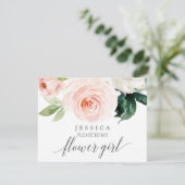 ほんのりとした花嫁の花 ガールカードになりますか 招待状 (スタンド正面)