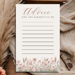 ほんのりとした花畑のアドバイスカード(親へのメッセージカード) チラシ