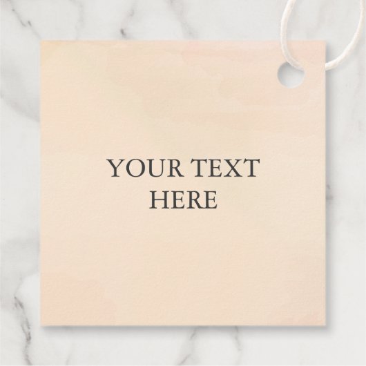 ほんのりアプリコット ウォーターカラー ブライダルシャワー ギフトタグ フェイバータグ (裏面)
