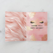 ほんのりゴールドグリッターまつげ誕生日 カード (内部)